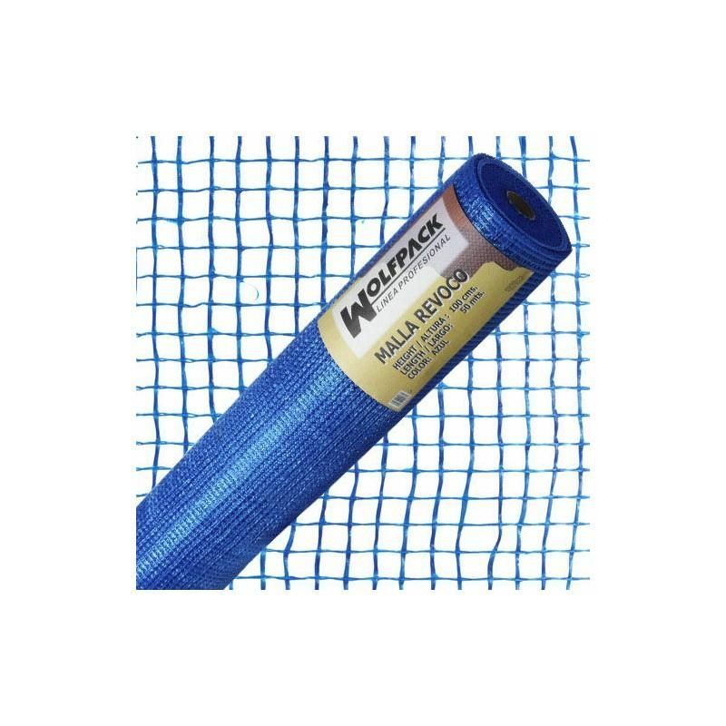 foto del prodotto rete intonaco blu rotolo 50 mt. x 1 metro. luci 10x10mm.