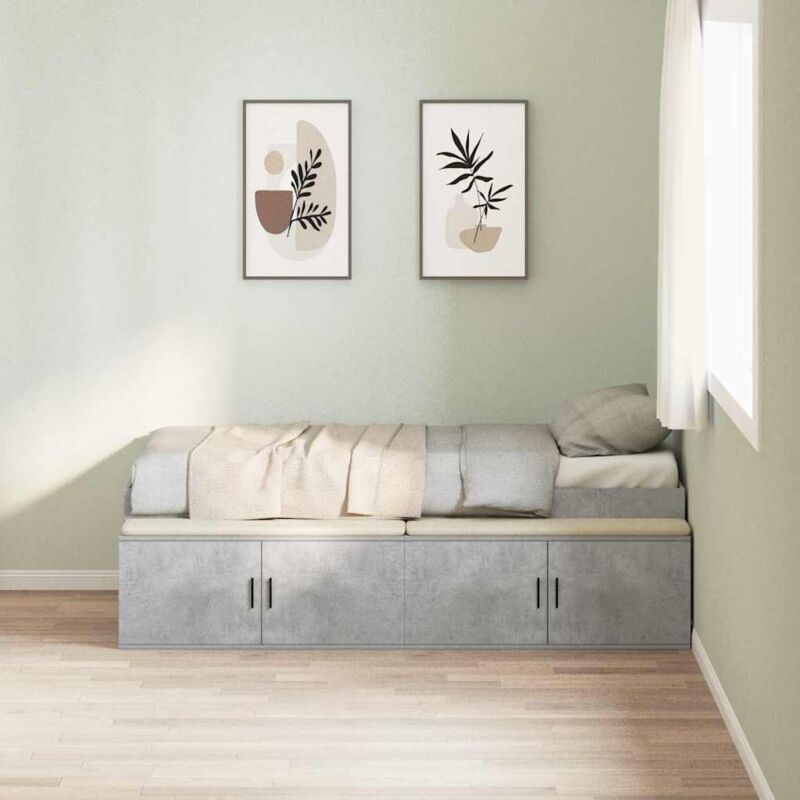 foto del prodotto rete letto grigio cemento 75x190 cm vidaxl