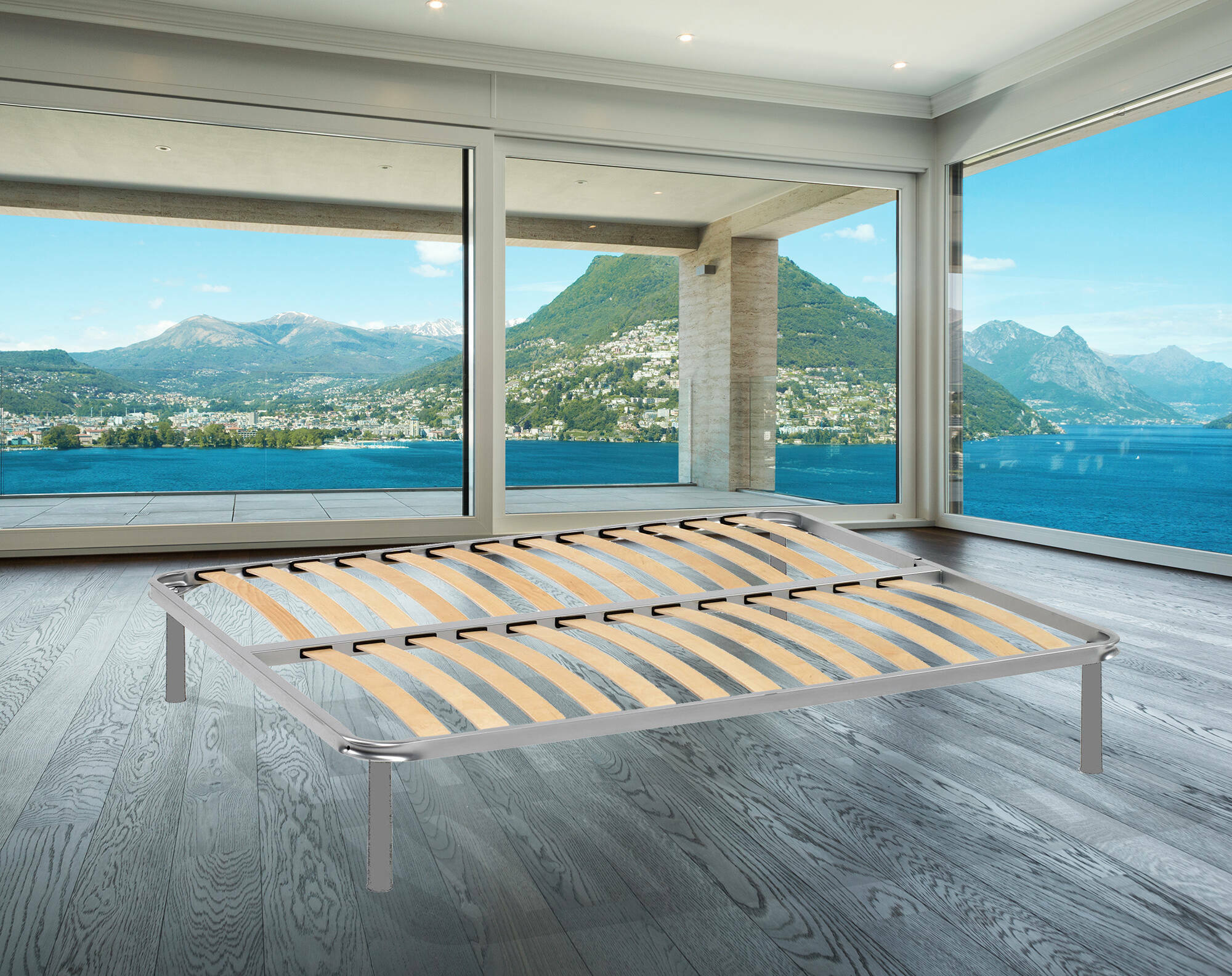foto del prodotto rete letto matrimoniale al, rete ortopedica a doghe, 100 made in italy, cm 160x190h 31