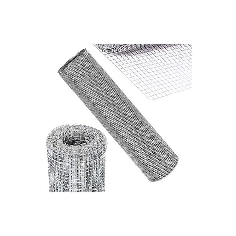 foto del prodotto rete metallica elettrosaldata 50cm x 10mt maglia 6 x 6 mm zincata recinsione