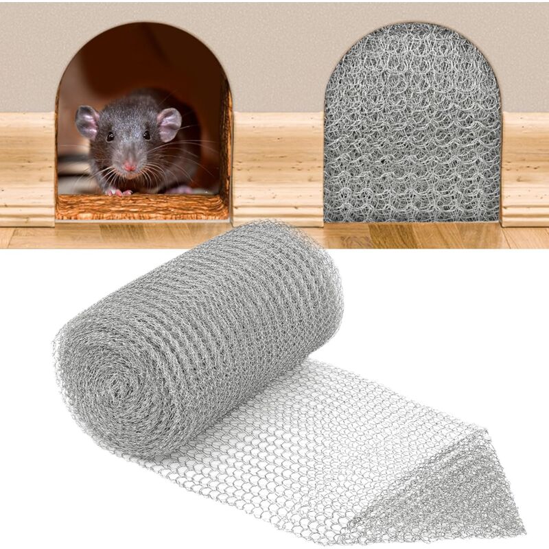 foto del prodotto rete metallica flessibile in acciaio inossidabile 304, rete metallica anti roditori da 12,7 cm x 6 m, rete metallica rigida per la protezione dai