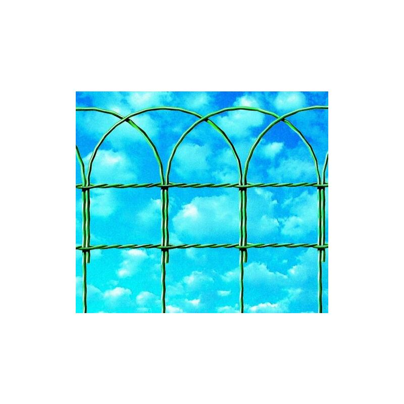foto del prodotto rete metallica ornamentale arcoplax cavatorta h 90 - 25 mt plastificata verde