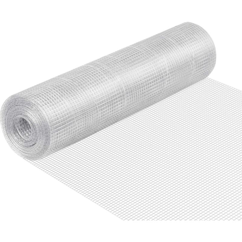 foto del prodotto rete metallica per recinzione, voliere, gabbie, rete zincata 1,1 x 2,1 m, maglia quadrata da 6,3 mm, in acciaio zincato, resistente alle intemperie