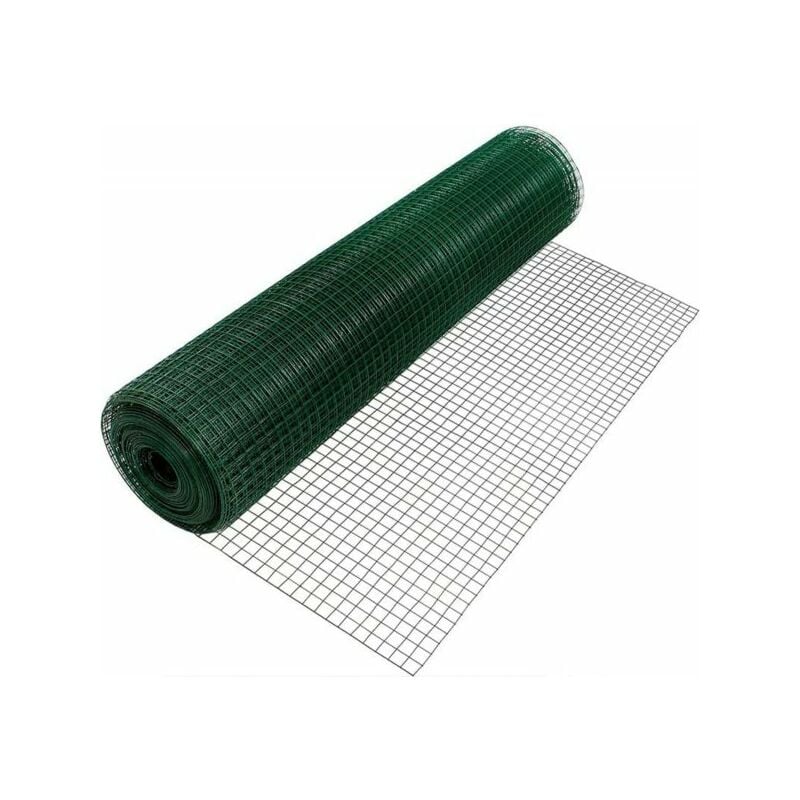 foto del prodotto rete metallica plasticata verde 1x10m per recinzione giardino
