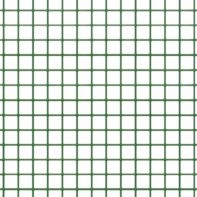 foto del prodotto rete metallica plastificata maglia quadra 5 metri altezza 100cm biacchi ettore