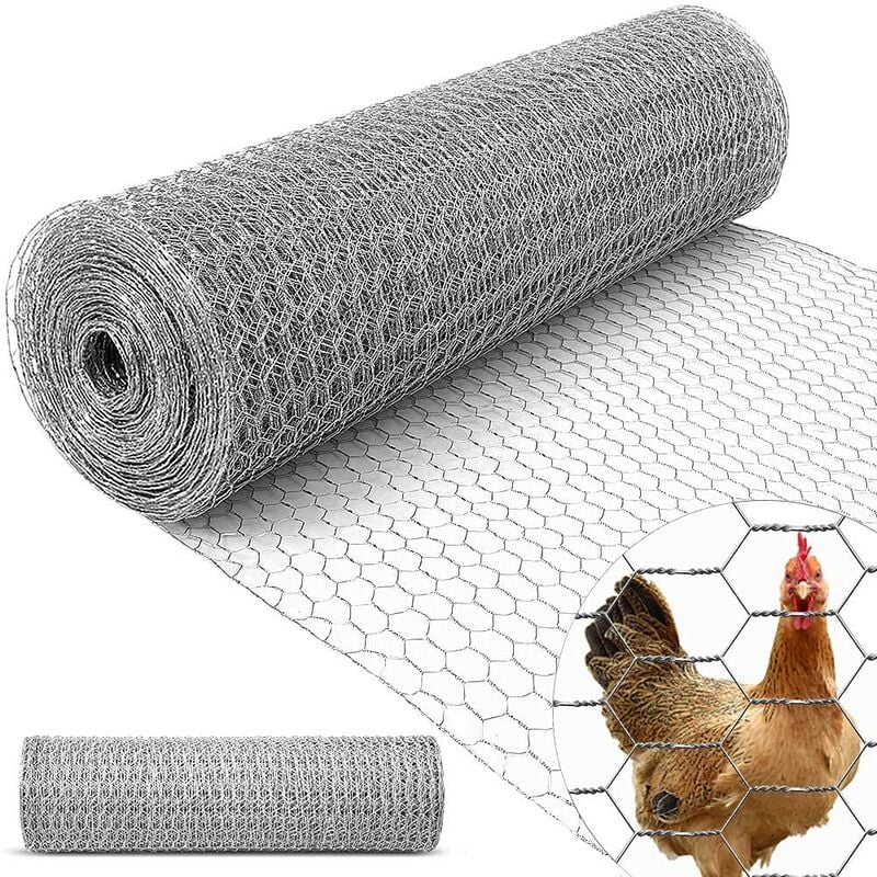 foto del prodotto rete metallica tripla torsione per recinzioni esagonale zincata kentucky rotolo 50mt maglia 51x51mm 150cm