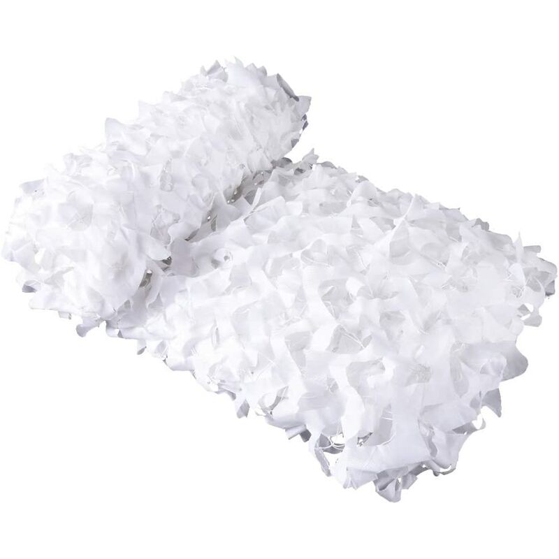 foto del prodotto rete mimetica bianca rettangolare ombra vela ombra mimetica design 3x4m bianco