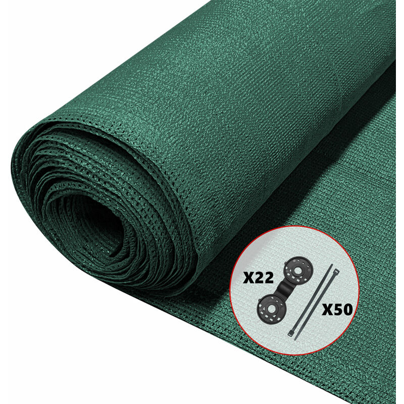 foto del prodotto rete ombreggiante 1.8 10m, telo frangivista recinzione giardino hdpe 150g m , verde vounot