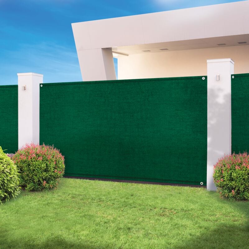 foto del prodotto rete ombreggiante 1,8x10m, telo rotolo per recinzione giardino 300g m , verde