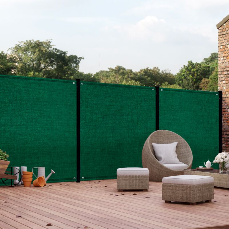 foto del prodotto rete ombreggiante 1,8x10m, telo rotolo per recinzione giardino 400g m , verde