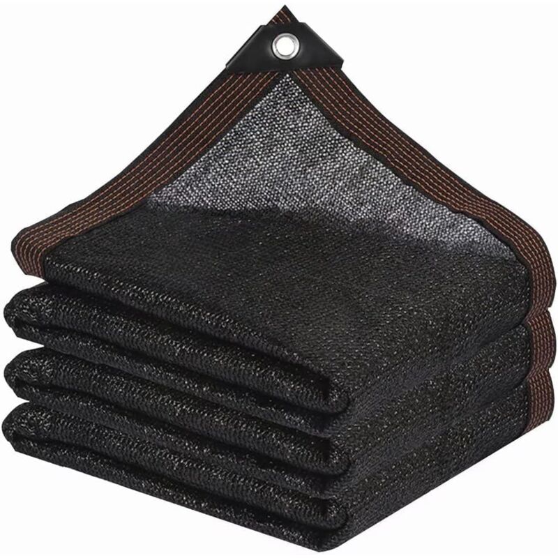 foto del prodotto rete ombreggiante traspirante, rete telo ombra per esterni per pergola, terrazza, piante, serra, pollaio, nero 3x3m