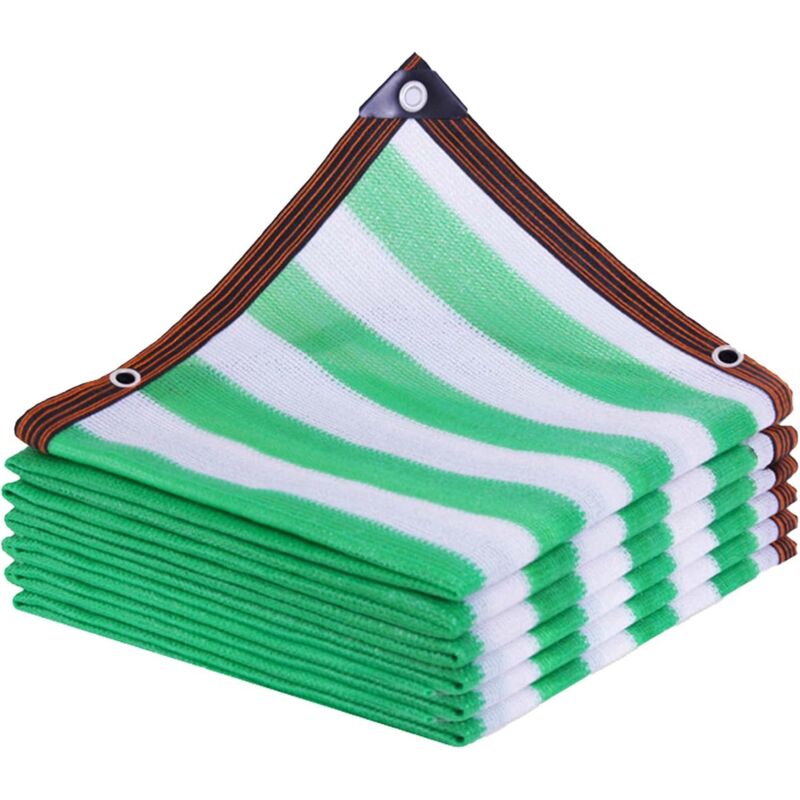 foto del prodotto rete ombreggiante traspirante, rete telo ombra per esterni per pergola, terrazza, piante, serra, pollaio, verde 5x6m