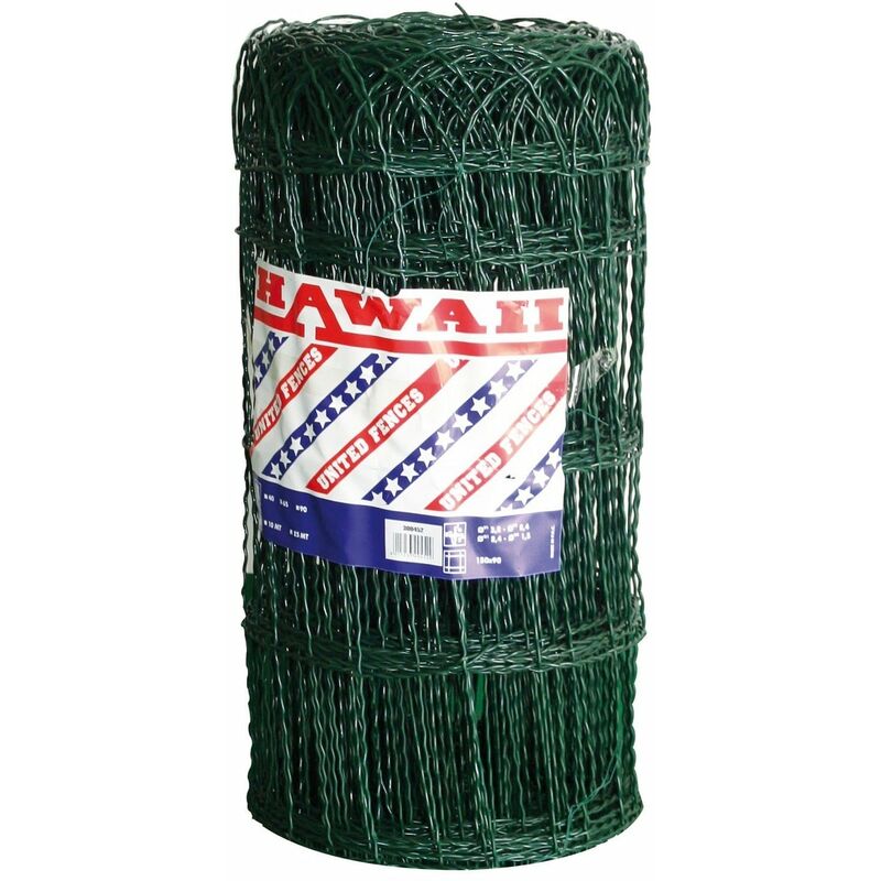 foto del prodotto rete per aiuole in acciaio zincato e plastificato con maglia 150x90mm rotolo 10mt. 90cm