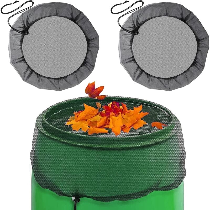 foto del prodotto rete per barili di pioggia 2 pezzi copertura per barili di pioggia regolabile coperture per barili di pioggia in rete con coulisse regolabile adatto