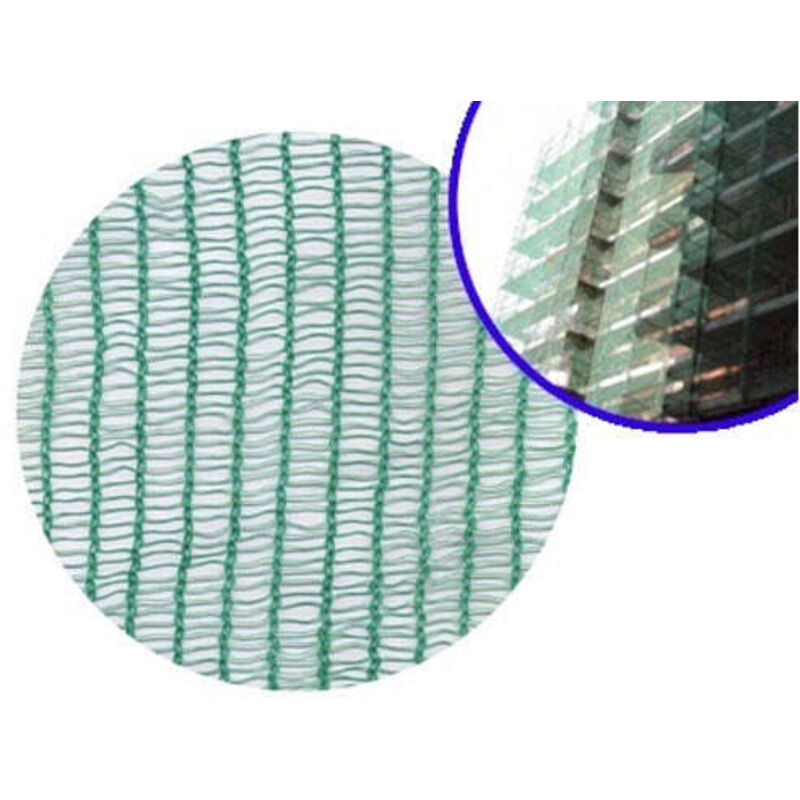 foto del prodotto rete per ponteggi verde - altezza 1,80 metri - lunghzza 25 metri