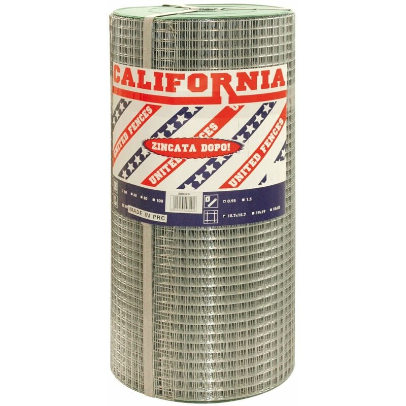 foto del prodotto rete per recinzioni animali elettrosaldata zincata con maglia quadrata 19x19mm rotolo 10mt. 80cm