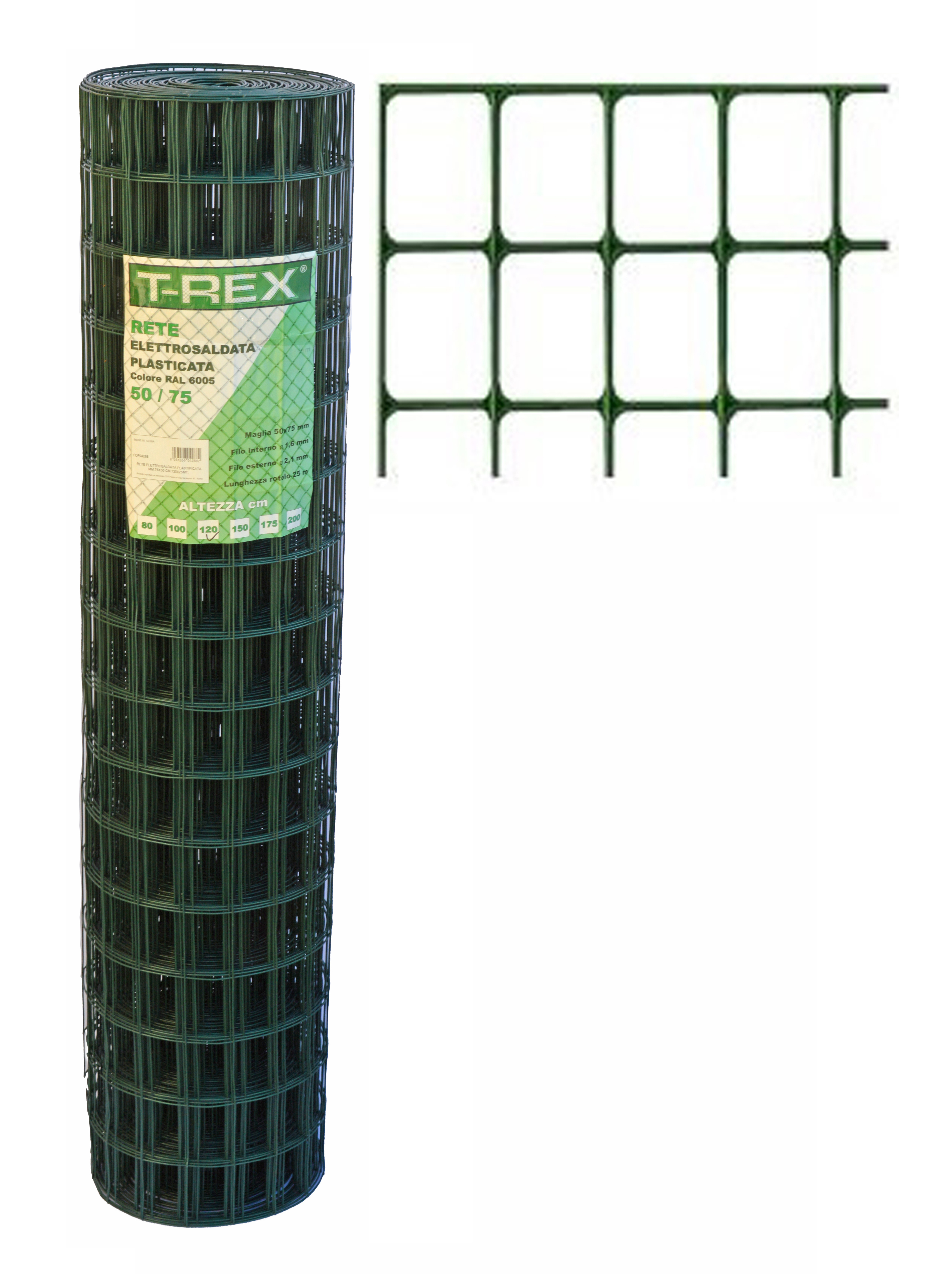 foto del prodotto rete per recinzioni plast hobbyplast maglia mm.50x75 filo mm.2,40 h cm.120 frigerio