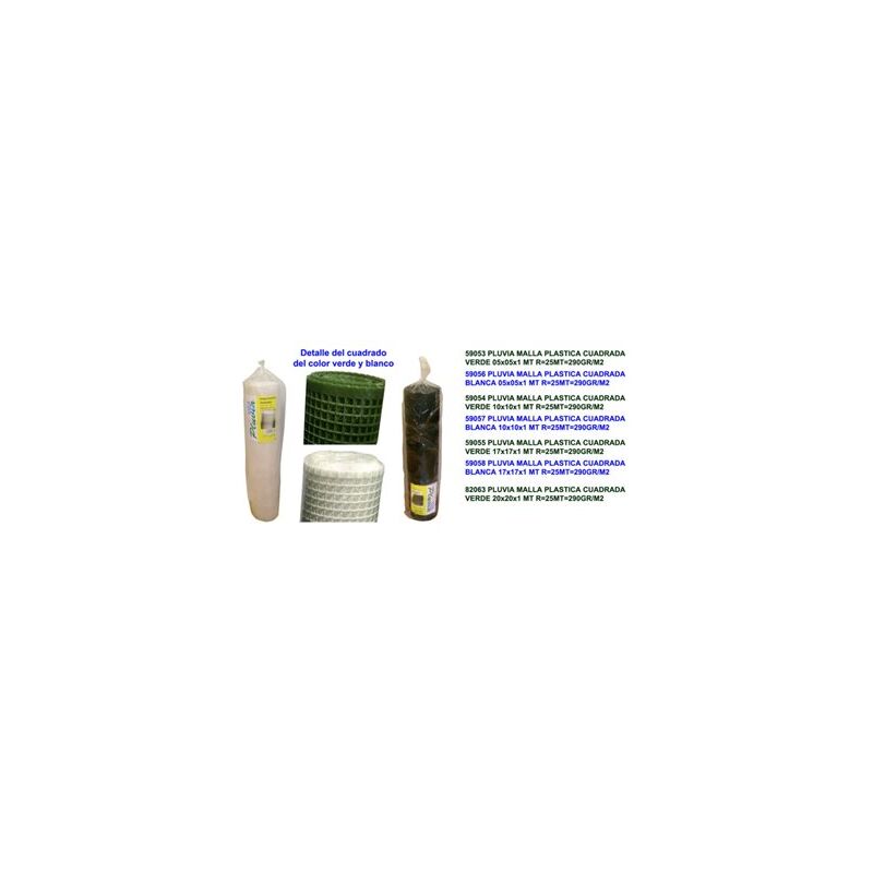 foto del prodotto rete plastica quadrata verde 290 g m2 17x17 1 m r25 m