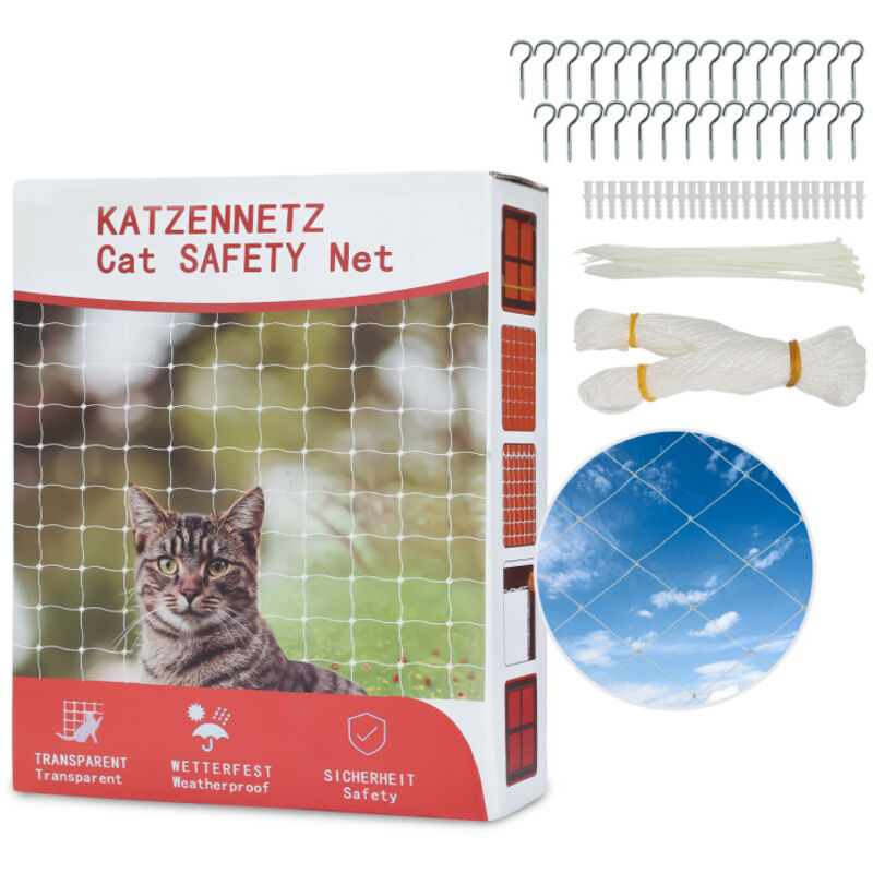 foto del prodotto rete protettiva per balconi rete per gatti rete di sicurezza per 3x8m