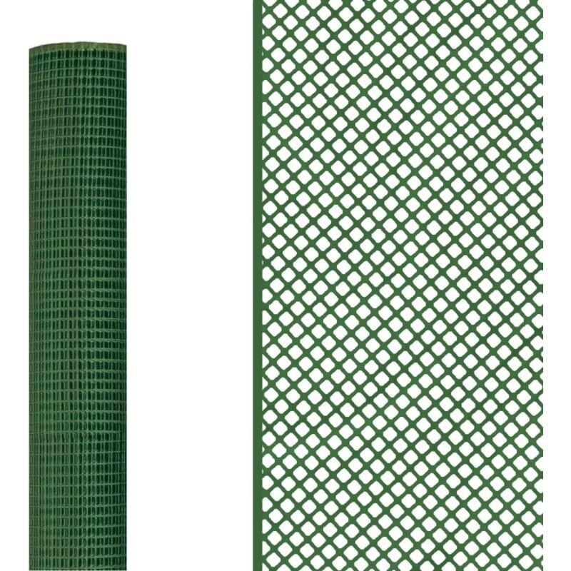 foto del prodotto rete protettiva quadra in plastica, maglia 10x10 mm, h. 1 metro, fascette in omaggio 1x10 mt, verde acquaverde