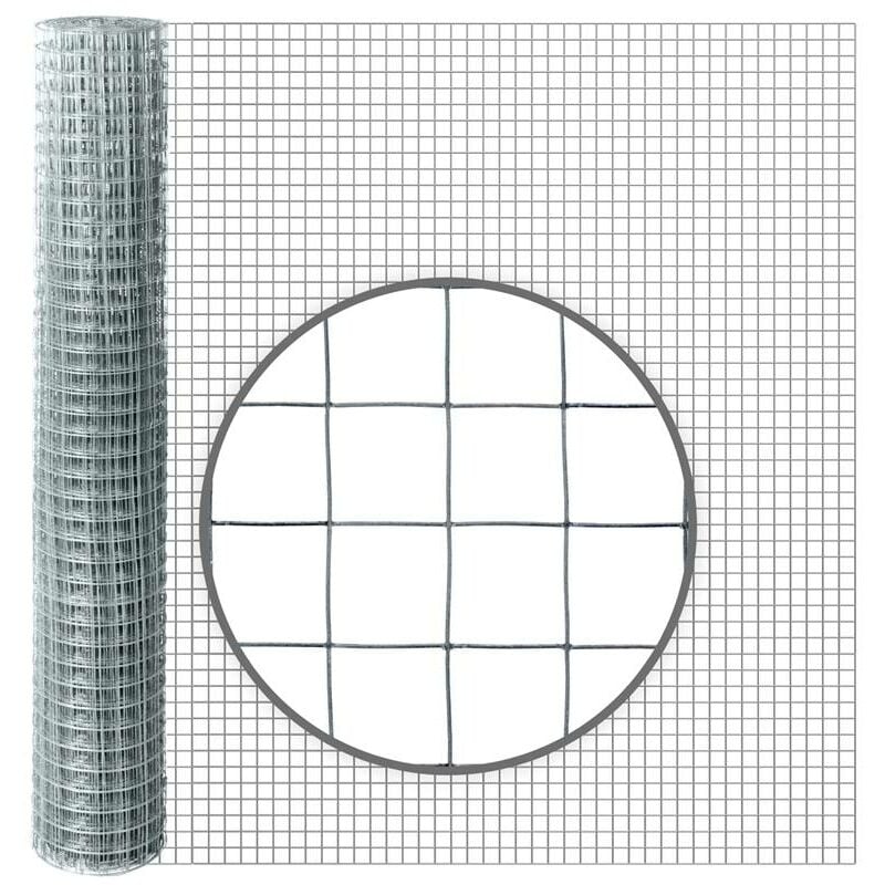 foto del prodotto rete zincata 10mt maglia 12x12mm h100 in rotolo