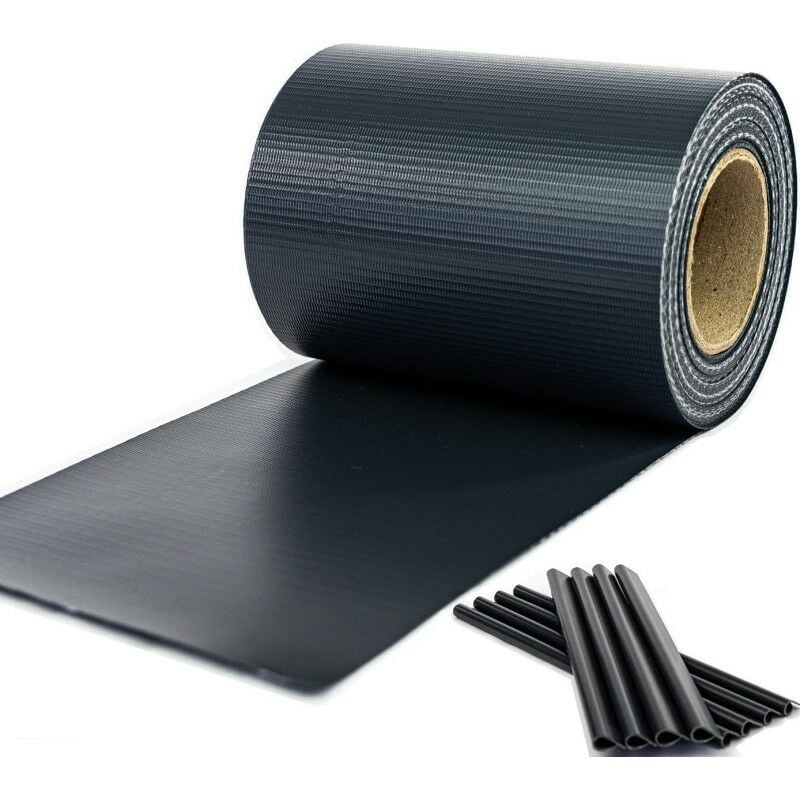 foto del prodotto retelandia strisce schermanti in pvc per recinzioni cancellate e ringhiere con clips, antracite, 70 m x 19 cm