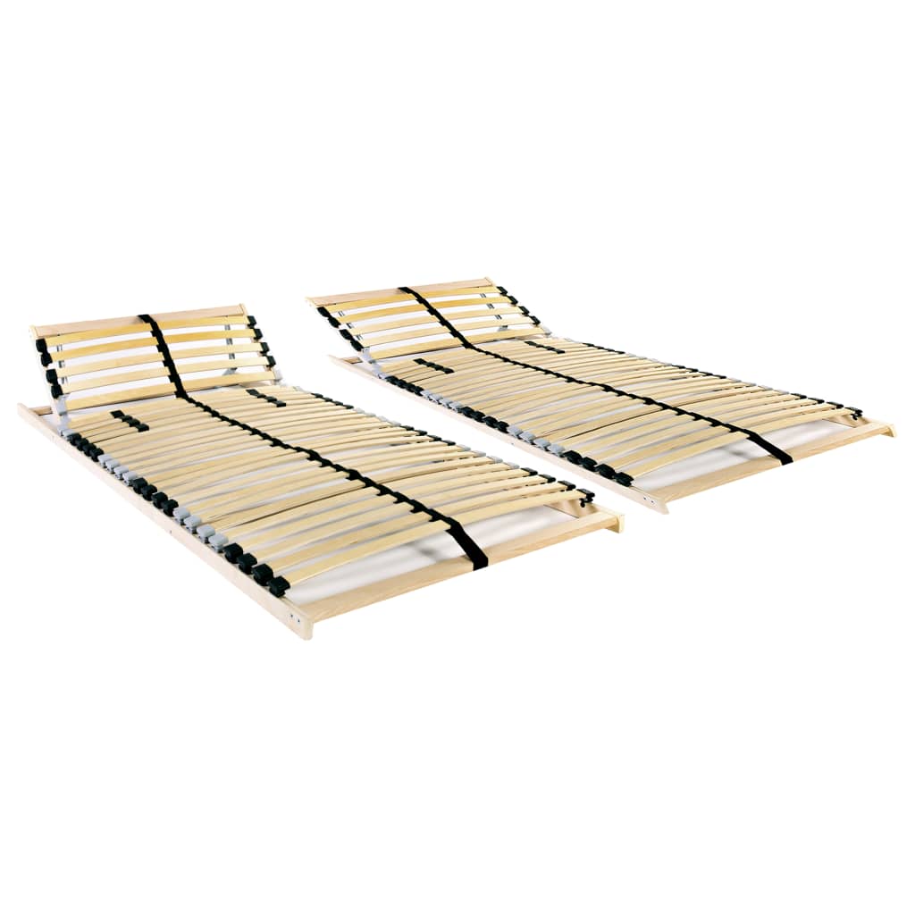 foto del prodotto reti a doghe 2 pz 7 zone con 28 doghe in legno 80x200 cm