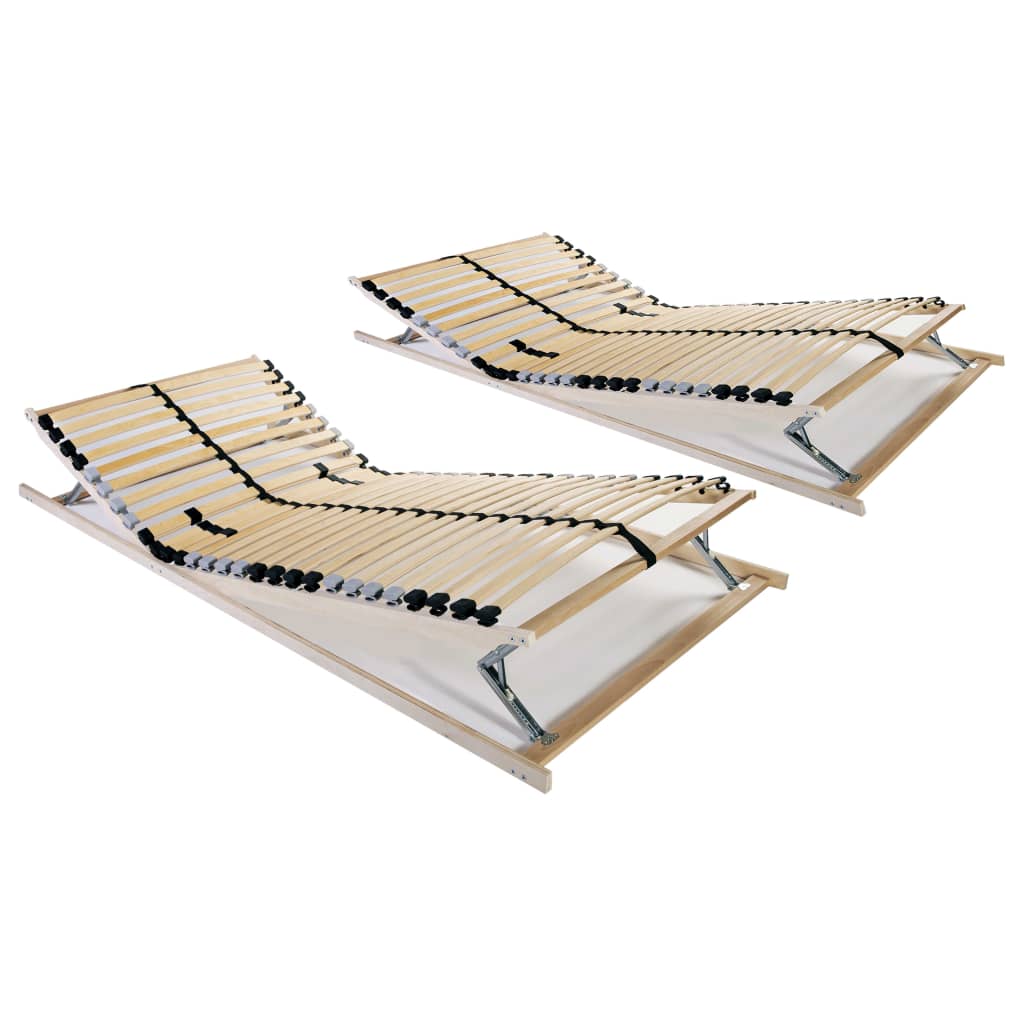 foto del prodotto reti a doghe 2 pz 7 zone con 28 doghe in legno 90x200 cm vidaxl