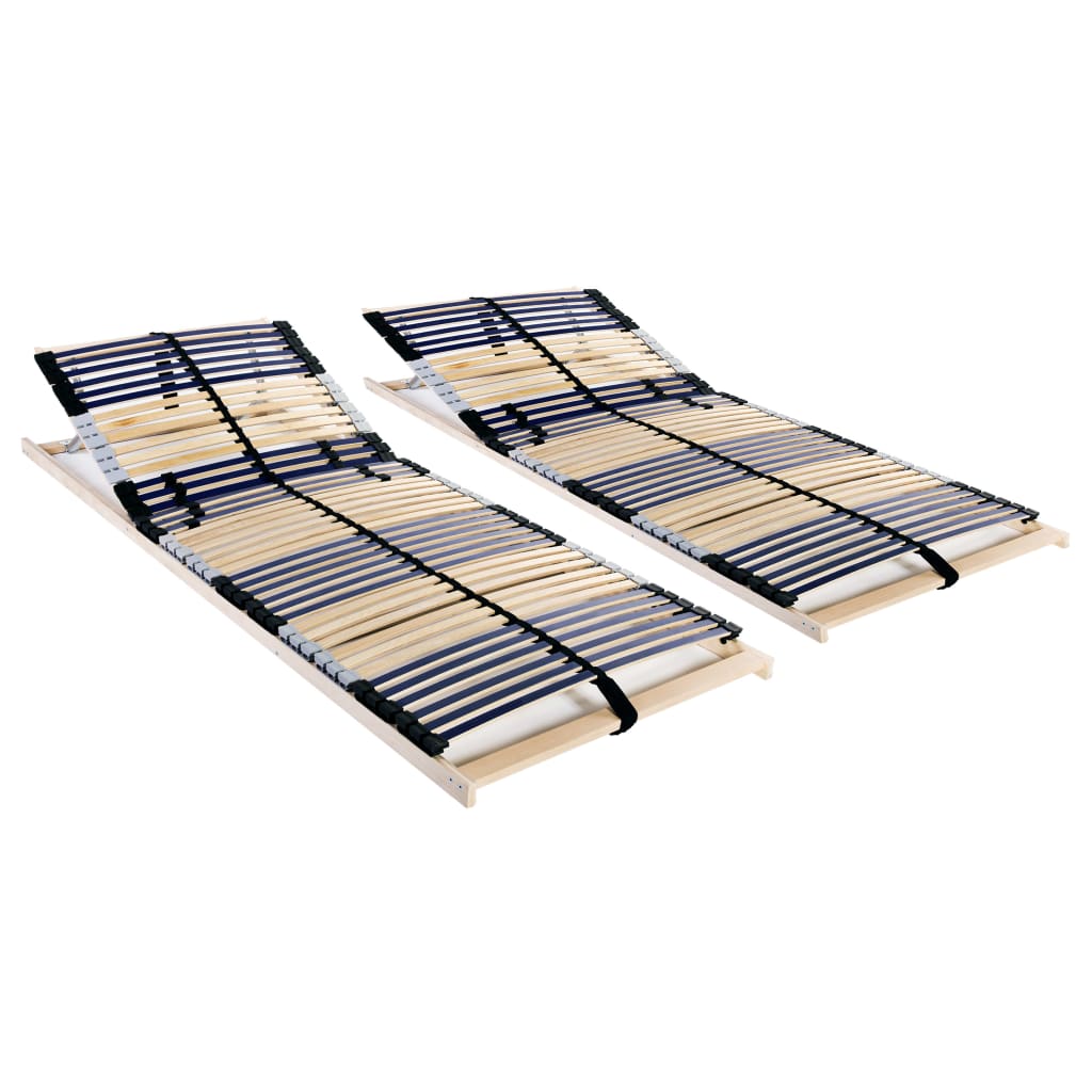 foto del prodotto reti a doghe 2 pz 7 zone con 42 doghe in legno 70x200 cm cod mxl 65073