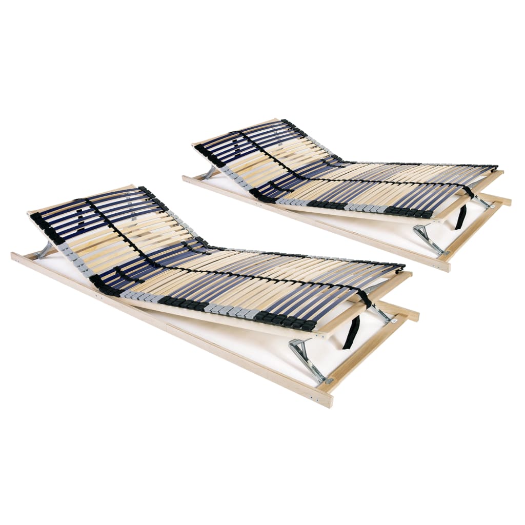 foto del prodotto reti a doghe 2 pz 7 zone con 42 doghe in legno 90x200 cm cod mxl 64306