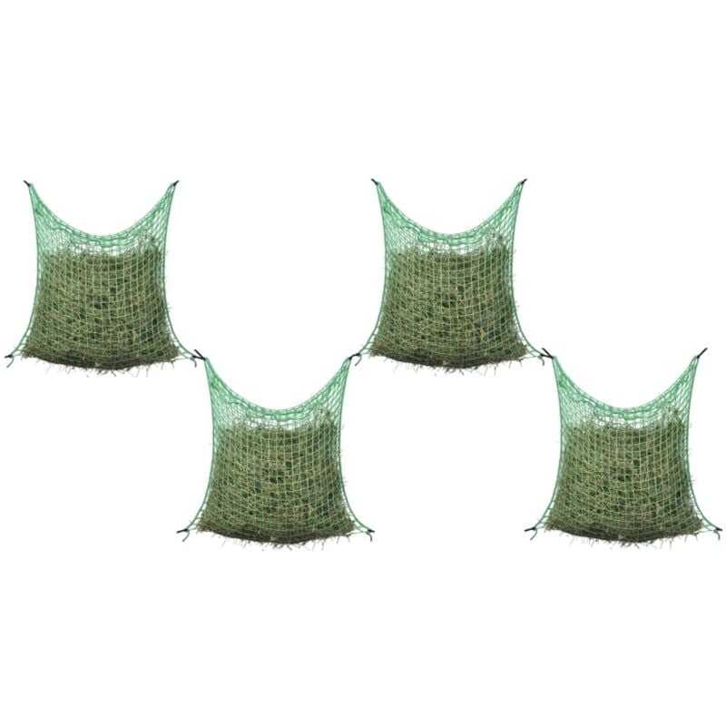 foto del prodotto reti per fieno set 4 pz quadrate in pp verde varie dimensioni dimensioni 0.9 x 1.5 m