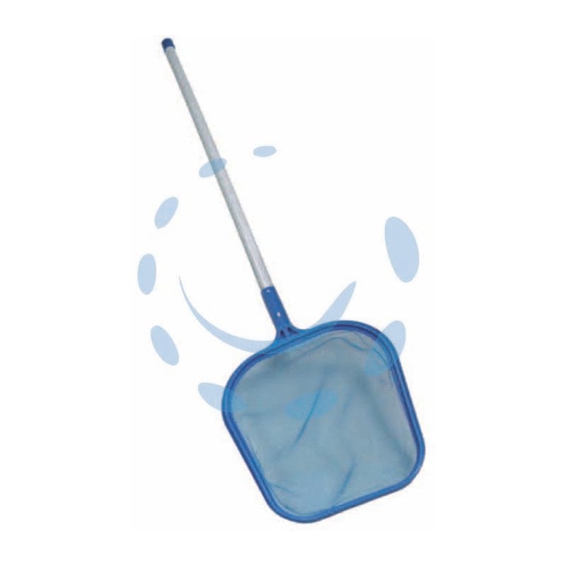 foto del prodotto retino piatto da superficie in plastica con manico per piscina