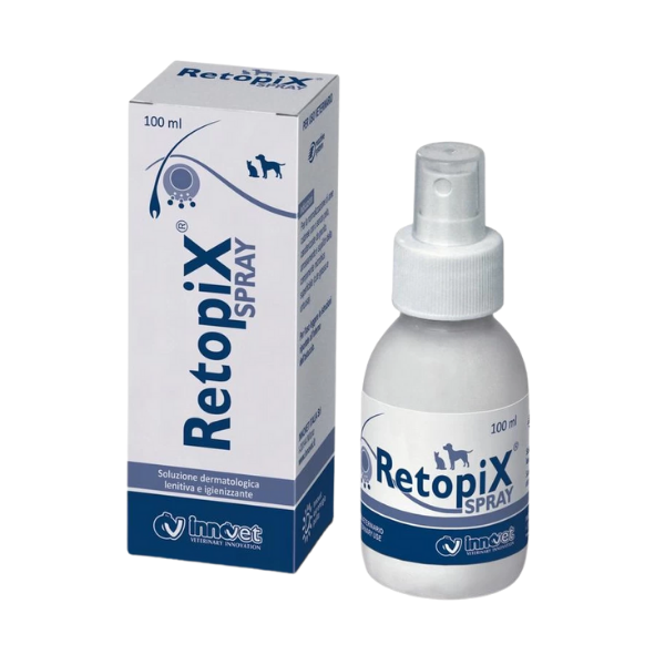 foto del prodotto retopix spray soluzione dermatologica innovet - 100 ml - 1 ordine scegli tra bzr5 / bzr20 + 200 pt fedeltà - integratori per cani