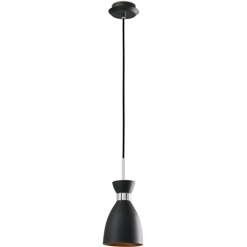 foto del prodotto retro lampada sospensione nero oro 1xe14 20w marca faro