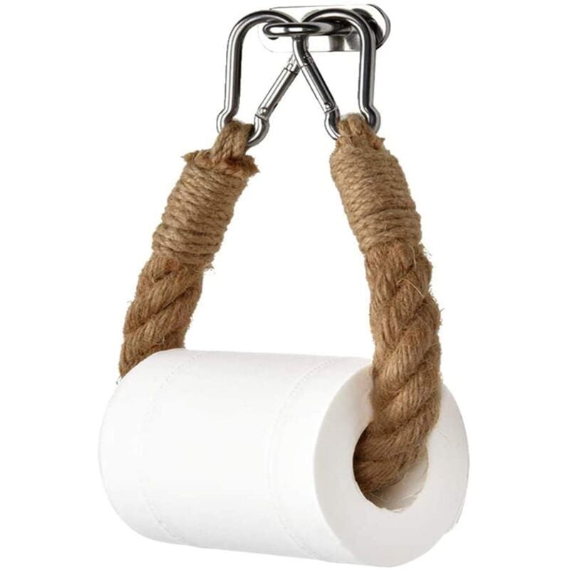 foto del prodotto retro rope towel rack toilet vintage towel rack toilet paper holder rope paper holder for hanging towels or toilet paper rolls bathroom toilet