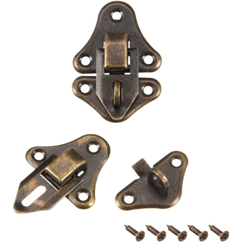 foto del prodotto retro style decorative latch jewelery box catch screw 2pc