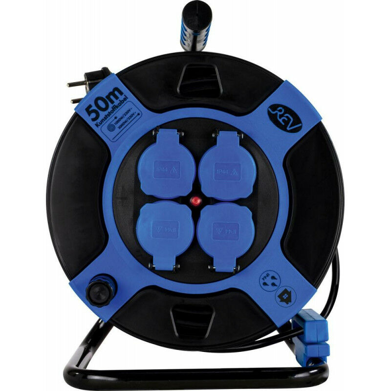 foto del prodotto rev 0010118812 avvolgicavo 50.00 m nero spina schuko