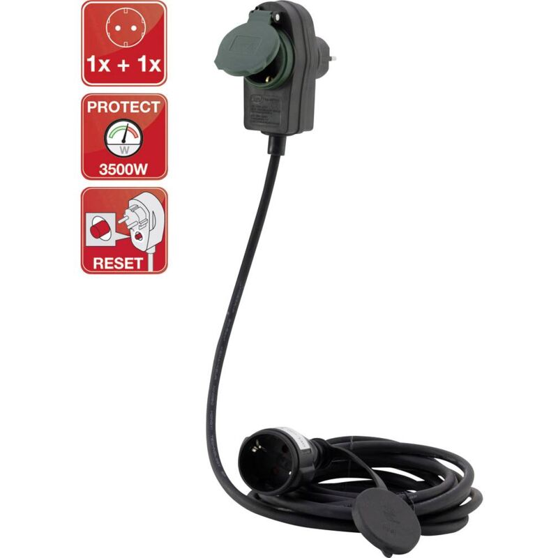 foto del prodotto rev 0017101514 alimentazione prolunga nero 10.00 m h05rr f 3g 1,5 mm 