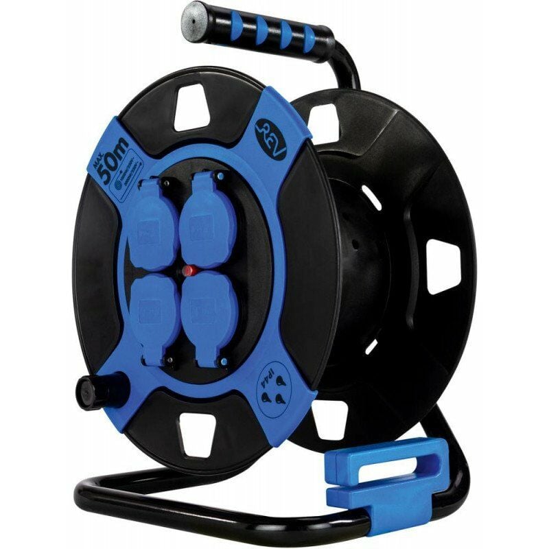 foto del prodotto rev bobina vuota 4 uscite in plastica ip44 nero blu