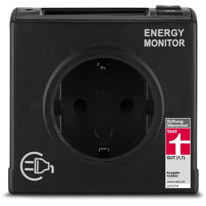 foto del prodotto rev misuratore di consumo ex premiato da stiftung warentest con nota 1,7 misurare il consumo energetico, contatore elettrico per presa,