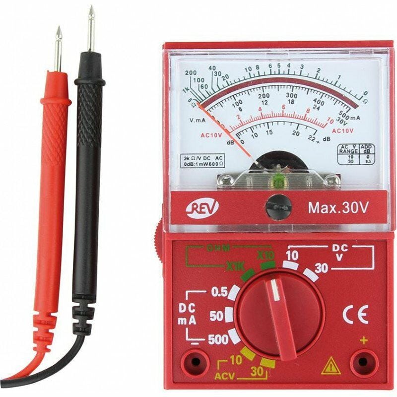 foto del prodotto rev multistologo analogico nero rosso per 2 