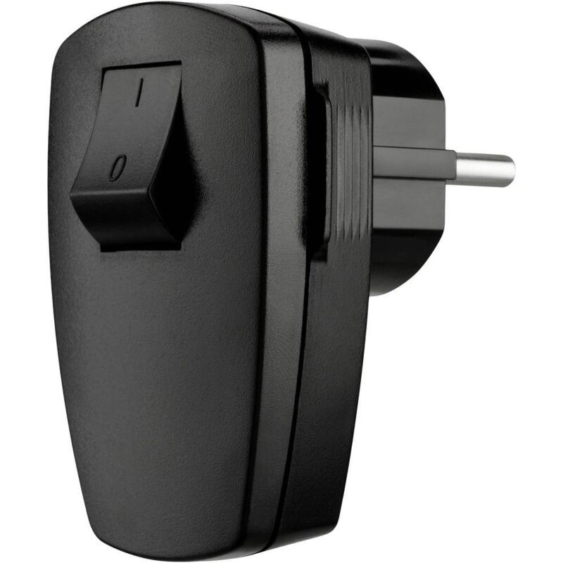 foto del prodotto rev ritter rev 0512102555 spina di sicurezza plastica con interruttore 250 v nero ip20