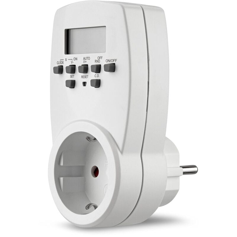 foto del prodotto rev ritter - rev timer presa timer digitale per interni, 20 orari giorno, 1800 w, funzione casuale, bianco