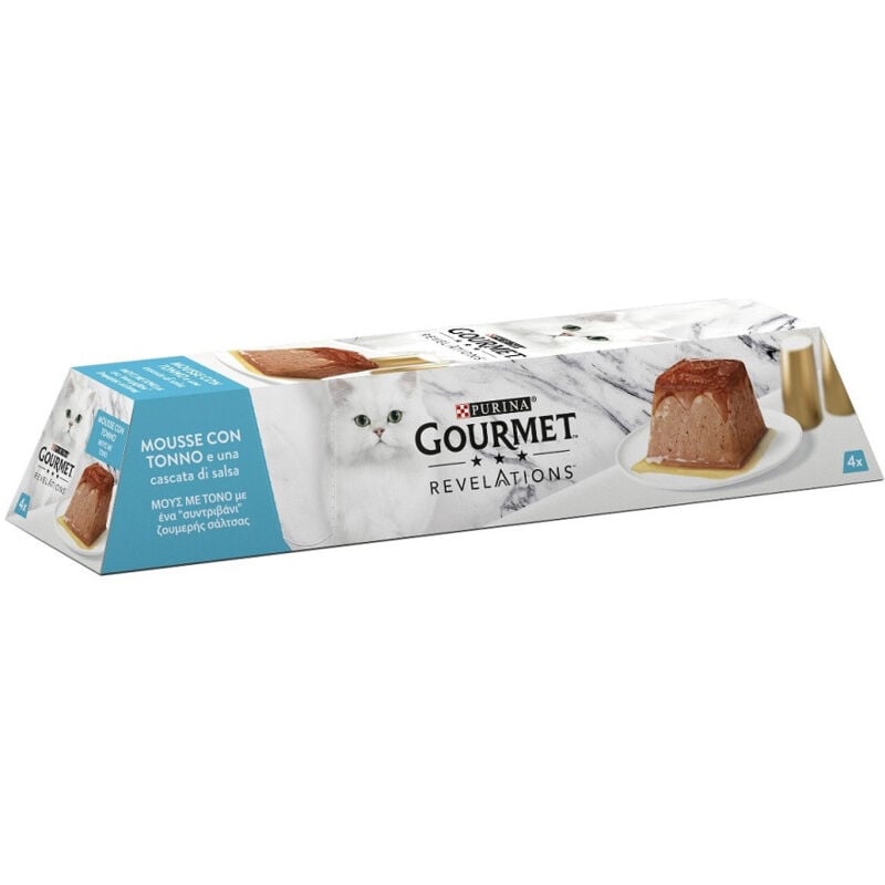 foto del prodotto revelations mousse per gatti adulti con tonno da 4x57 gr gourmet
