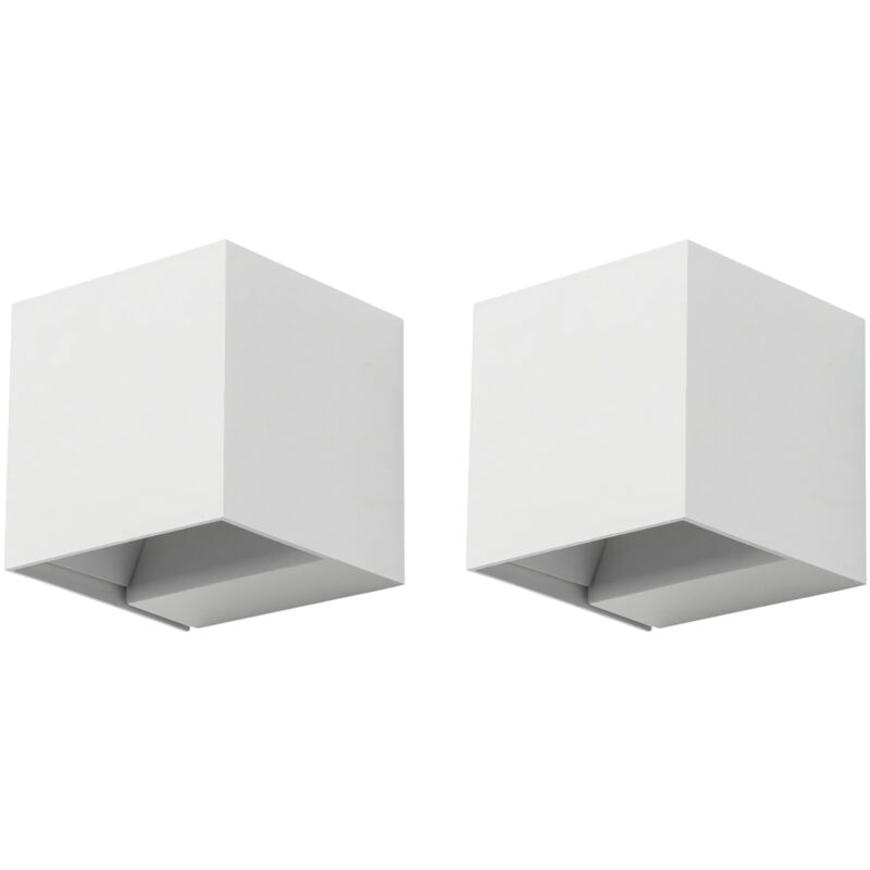 foto del prodotto rex 2uds aplique exterior led con haz de luz modulable ip54 luz led blanco neutro 4000k 5.2w y 350lm blanco