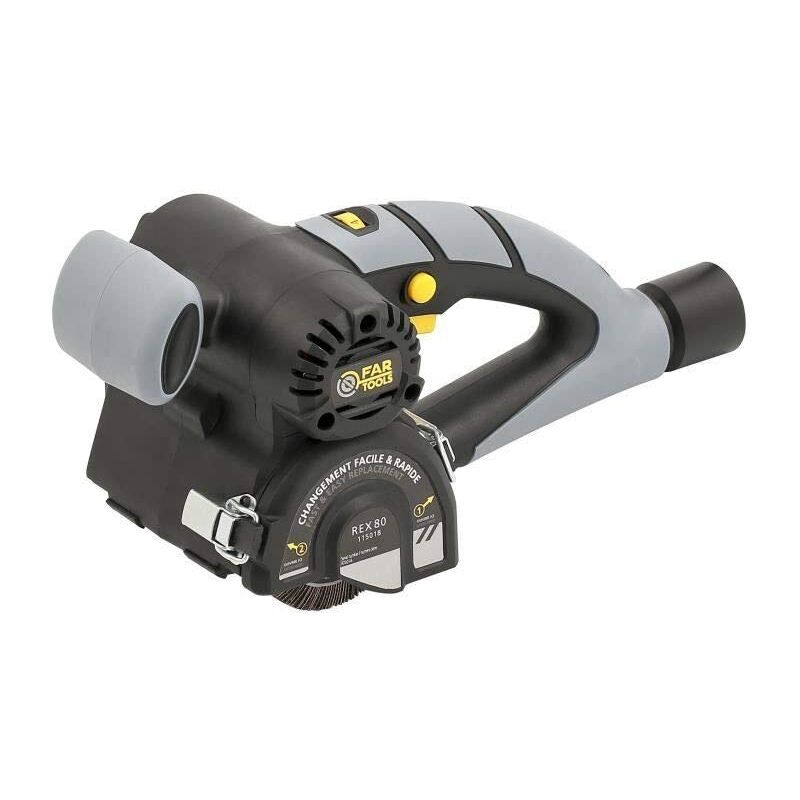 foto del prodotto rex 80, rinnovatore compatto 420 w, spazzola lamellare, diametro 80 mm, larghezza 100 mm, 1000 3200 giri min, numerose spazzole adattabili,