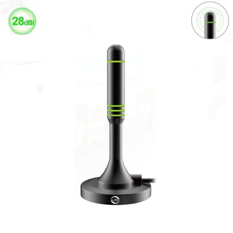 foto del prodotto rg antenna digitale terrestre portatile base magnetica dvb t 28db auto camper casa
