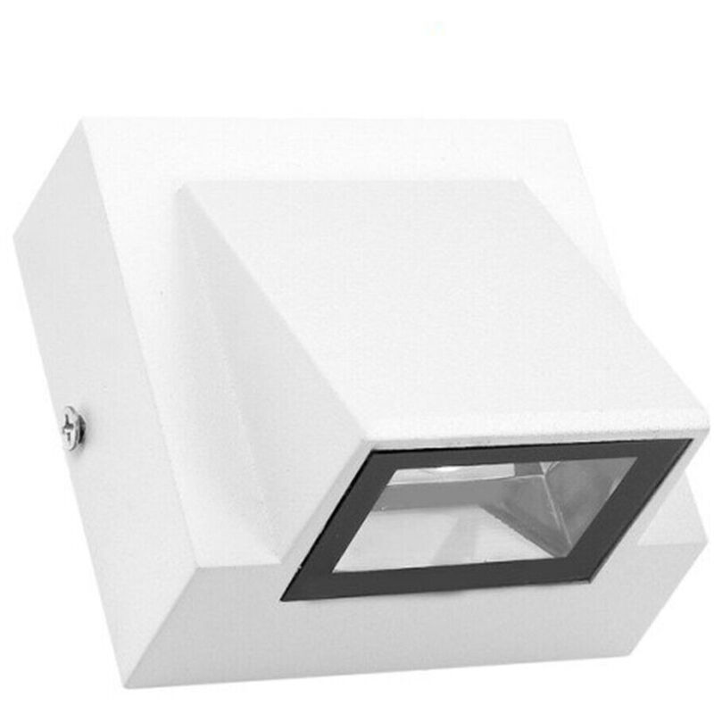 foto del prodotto rg applique led cob ip65 faretto 5w lampada muro parete bianco luce calda 3000k