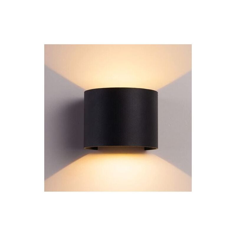 foto del prodotto rg applique led cob lampada parete 20w ovale nero luce calda interno esterno 19
