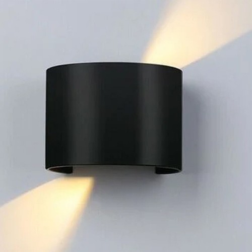 foto del prodotto rg applique led cob lampada parete 20w ovale nero naturale interno esterno 19